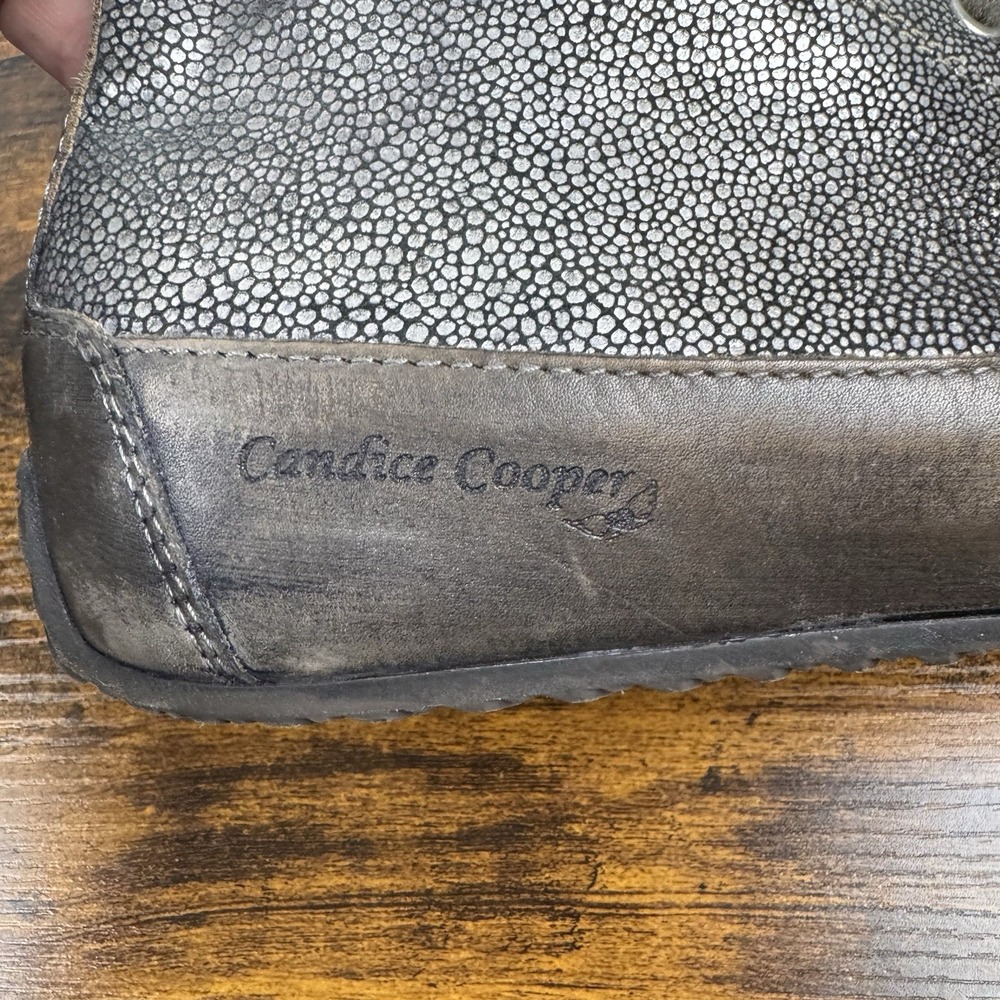 Candice‎ Cooper Dark-Gray Leather HighTop Sneakers Shoes Womens EUR 39/ US 7 - Picture 12 of 16